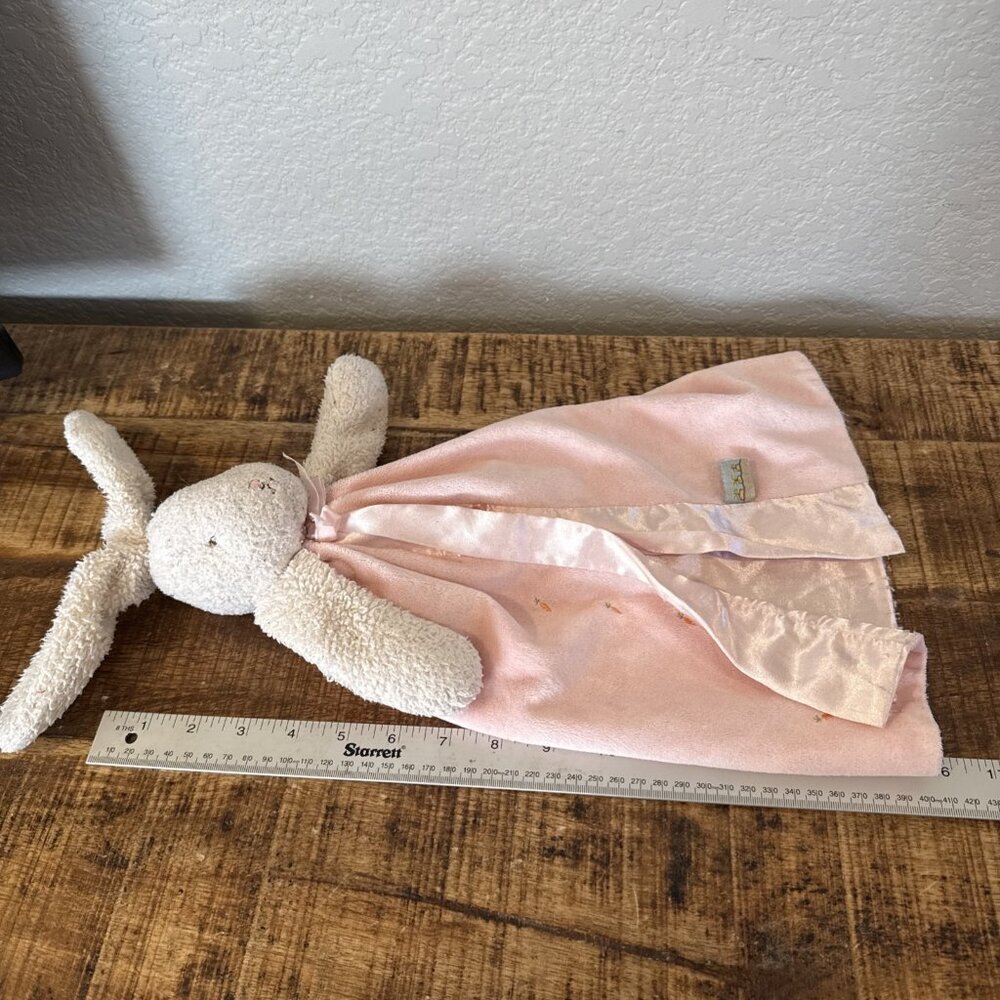 Bunnies By The Bay Best Friends Indeed White Bunny Pink Security Blanket Lovey - Picture 5 of 6